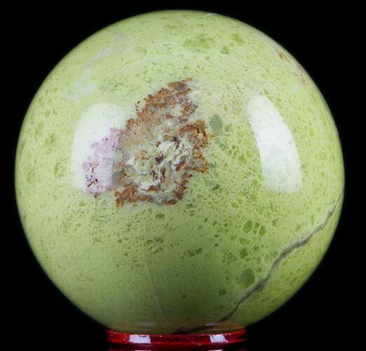 Polished Green Opal Sphere - Madagascar #78761